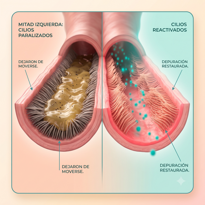 1. Activa el sistema de eliminación de mucosidad de tus pulmones: actúa sobre la causa real de la acumulación persistente
